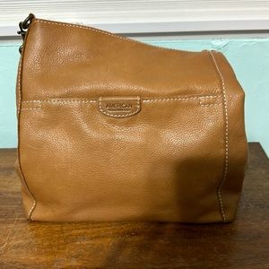 Brown American leather shoulder bag